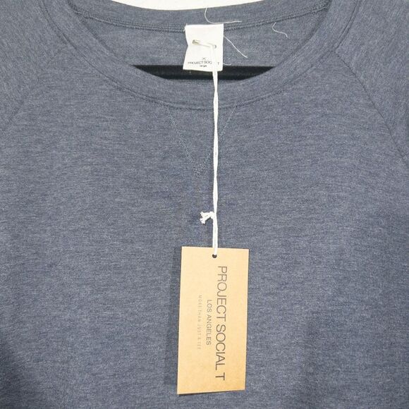 NWT Project Social T Dusty Blue Long‎ Sleeve Top Size Large - Picture 3 of 6
